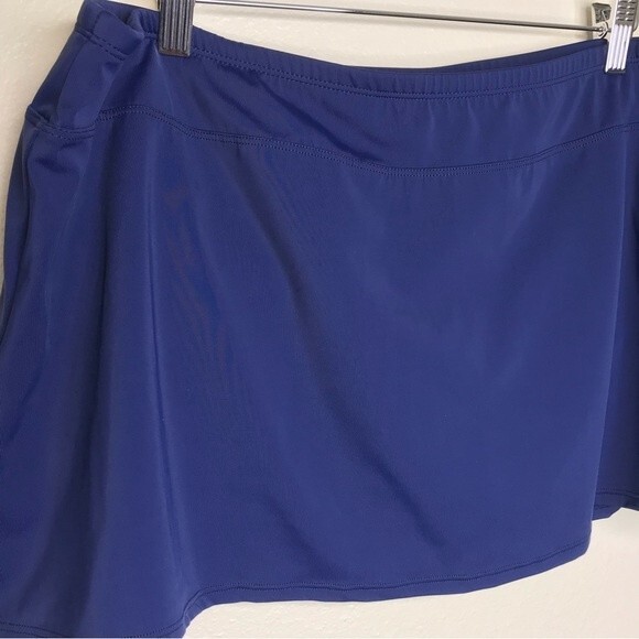 Jantzen Swim Skirt Bottom Attached Briefs Bathing Suit Navy Blue Womens Size 16W - Picture 3 of 12